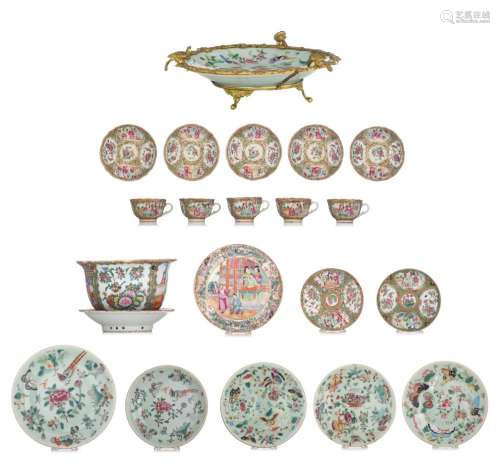 A collection of Chinese Canton famille rose ware, 19thC, tal...