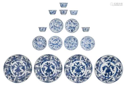 A collection of Chinese blue and white teaware and dishes, K...
