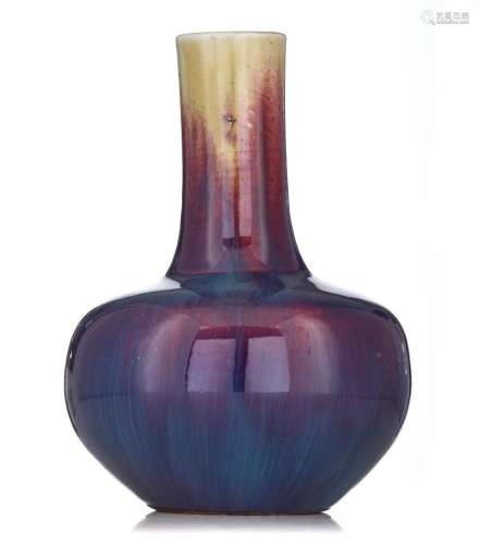 A Chinese flambé-glazed vase, Jiaqing period, H 29,5 cm