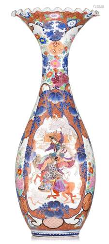 A Japanese Imari Arita 'Equestrian' vase, Meiji peri...