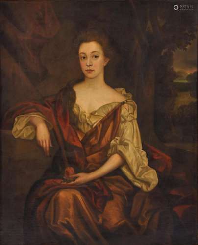 Portrait of a noble lady, 18thC, oil on canvas, 103 x 127 cm