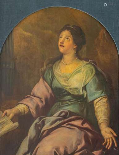 Saint Cecilia, 18thC, oil on canvas, 94 x 117 cm