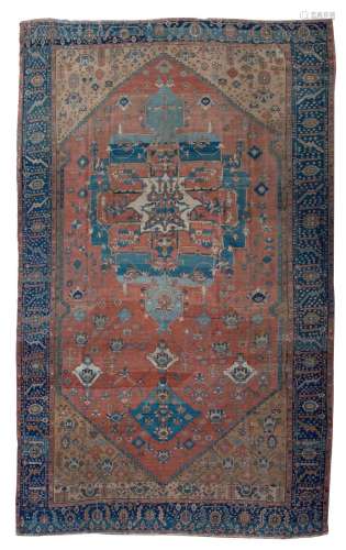 Oriental carpet, Heriz, Bakshech, Iran, wool, mid 19thC, 485...