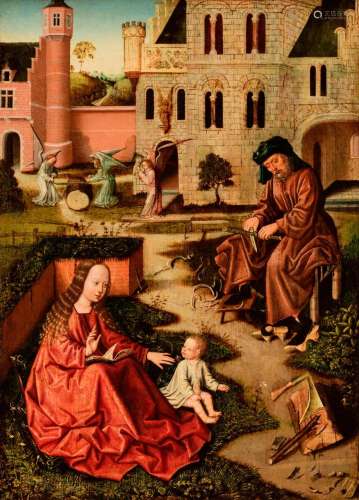 PREMIUM LOT Circle of Gerard David, the Holy Family in an in...