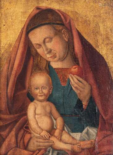 Madonna and Child, German School, early 16thC, oil on a waln...