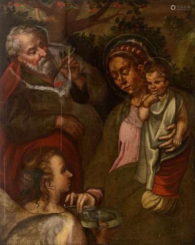 The Holy Family, 16thC, oil on canvas, 67 x 85 cm