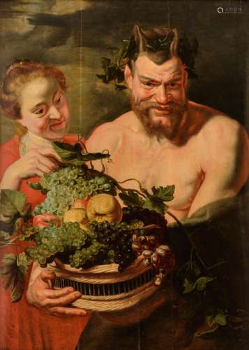 Workshop or circle of Peter Paul Rubens, 'Satyr and Nymp...
