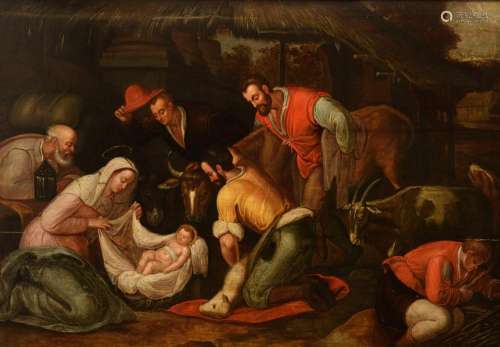 The adoration of the shepherds, late Antwerp Mannerism, 17th...