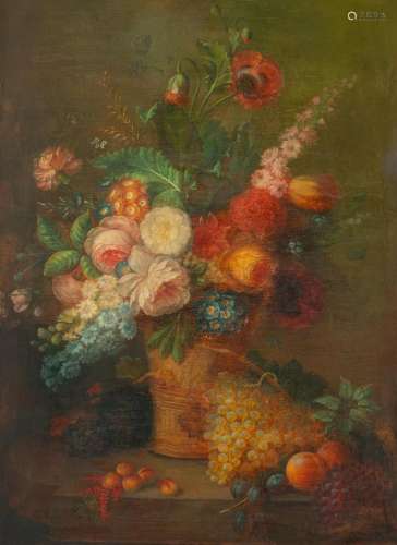 G.F. Lusel, flower still life, 1799, oil on canvas, 90 x 125...