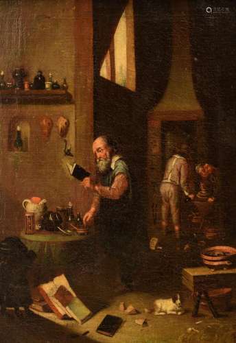 Follower of Egbert van Heemskerck (1634-1704), the alchemist...