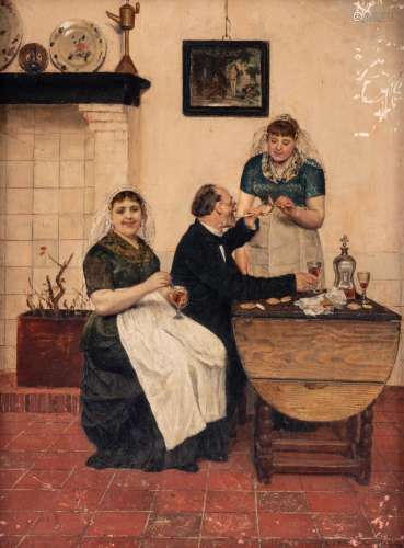 Adrien Jean Madiol (c.1845-c.1892), the jolly company, 1884,...