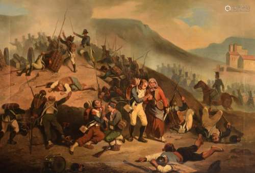 Hippolyte Bellangé (1800-1866), a battle scene of the 'G...