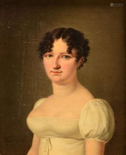Henri Nicolas van Gorp (1756-1819), portrait of a lady, late...