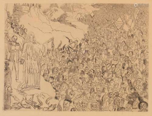 James Ensor (1860-1949), the multiplication of the fishes, e...