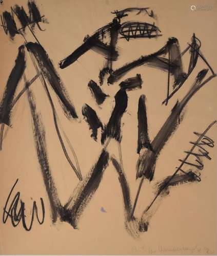 Philippe Vandenberg (1952-2009), mixed media on paper, 1982,...