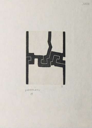 Chillida Eduardo (1924-2002), untitled, aquatint, N° 14/25, ...