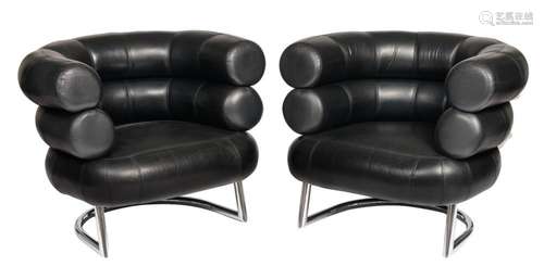 A pair of vintage 'Bibendum chair', designed by Eile...