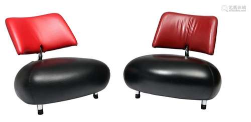 A near pair of 'Pallone Ma' chairs, designed by Rene...