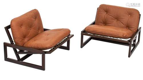 A pair of Italian '70s design Carlotta chairs, designed ...