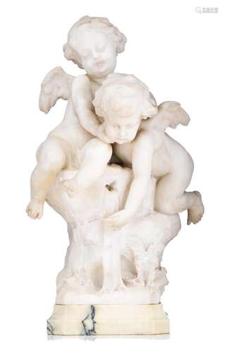 Guglielmo Pugi (c. 1850-1915), playing Cupids, H 58 cm