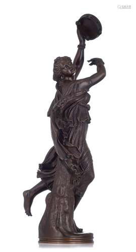 Jean-Baptiste Clésinger (1814-1883), dancing gipsy, patinate...