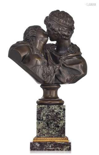 After Jean- Antoine Houdon (1741-1828), the loving couple, p...