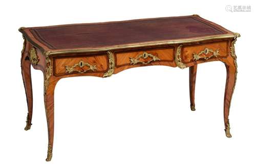 A fine rosewood Louis XV period 'bureau plat', mid 1...