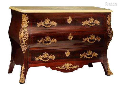 A mahogany veneered 'commode à la Régènce', H 91 - W...