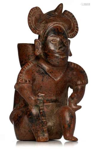 A horned 'warrior or shaman' figure vessel, type Col...