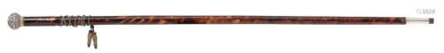 A presumably 19thC colonial Burmese walking stick, with a si...
