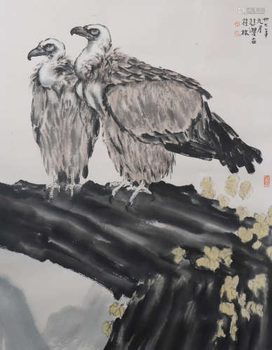 A Xu beihong's eagle painting(without frame)