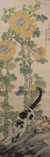A Xu beihong's cat painting