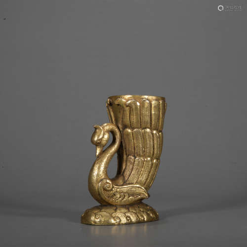 A gilt-bronze cup