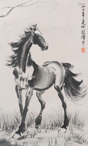 A Xu beihong's horse painting(without frame)