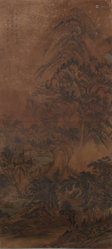 A Wang jiu's landscape painting(without frame)
