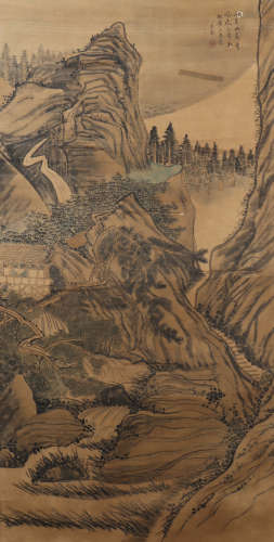 A Wang chen's landscape painting(without frame)