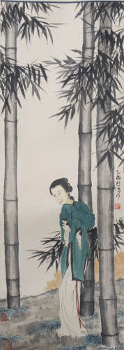 A Xu beihong's maid painting(without frame)