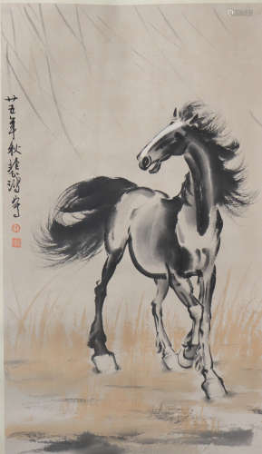 A Xu beihong's horse painting(without frame)