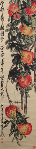 A Wu changshuo's peach painting