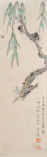 A Wang xuetao's Insect and bird painting
