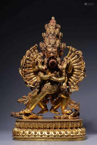 A Gilt Bronze Bodhisattva Statue