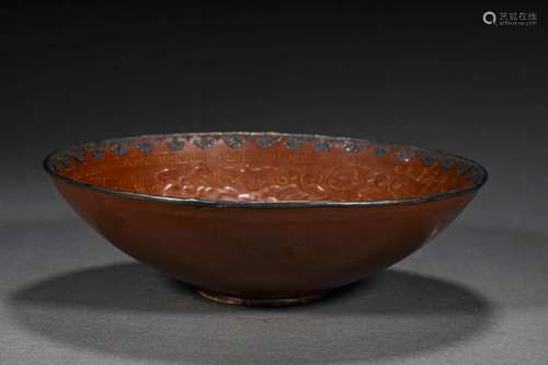 A Ding Ware Bowl with Silver Rim