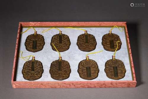 A Set of Agarwood Imperial Waist Badges