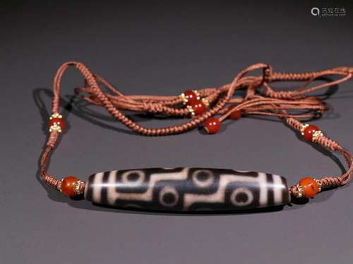 A Twelve Eyed Dzi Bead Necklace