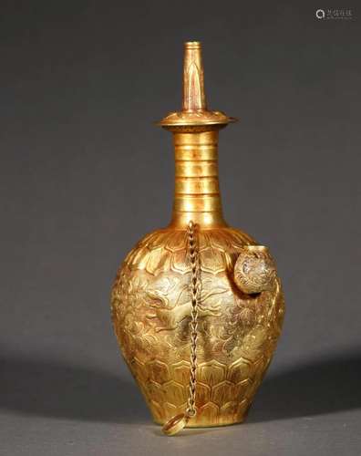 A Gilt Bronze Pot