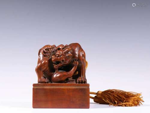 A Carved Hardwood Seal