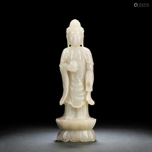 White Jade Figure Of Medicine Buddha