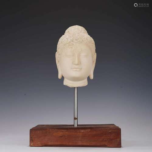 Carved Marble Stone Buddha Head