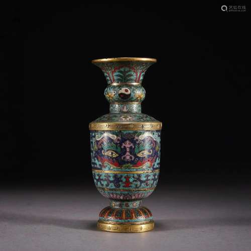 Cloisonne Enamel Taotie Vase