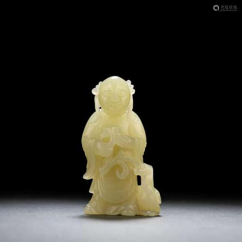 Carved Yellow Jade Figurine